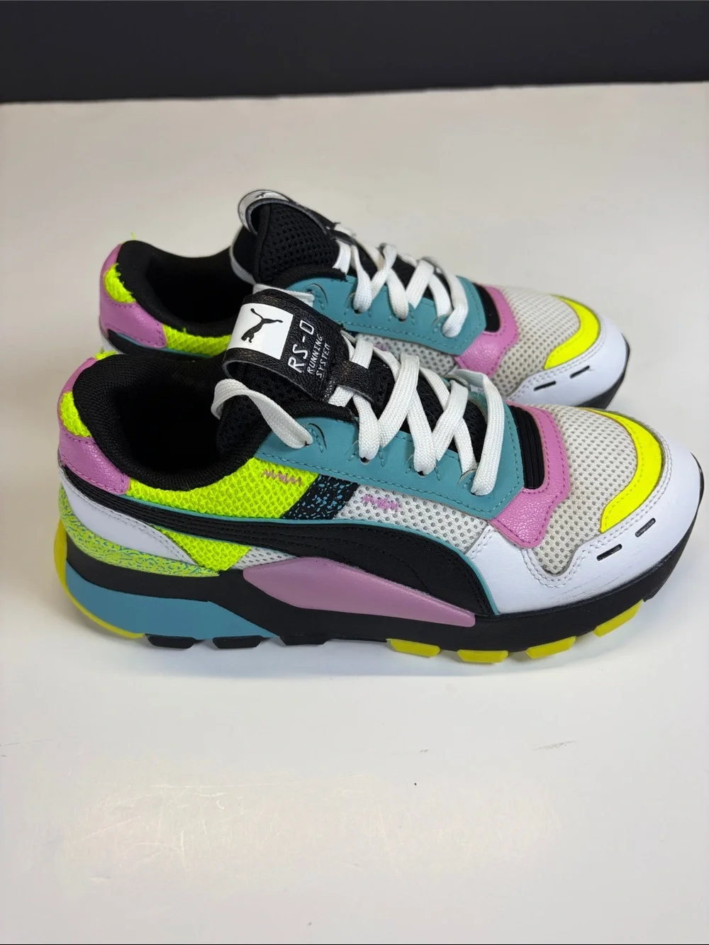 Puma RS-O Neon Colorblock Chunky Sneakers Youth Size 4.5